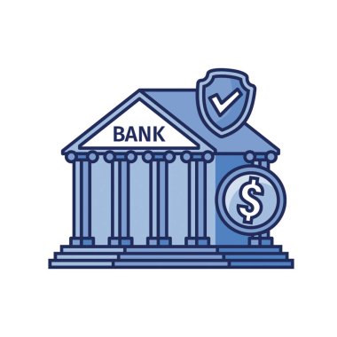 Tek renkli simge biçiminde Bank Simgesi