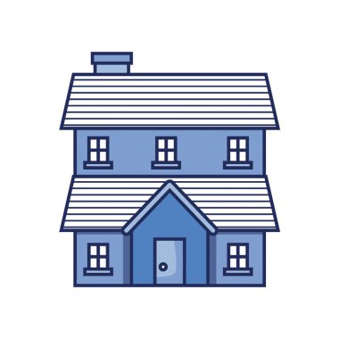 Tek renkli iki katlı simge