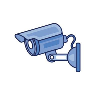 Tek renkli güvenlik kamerası simgesi