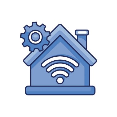 Tek renk biçiminde Ev Otomasyon Simgesi