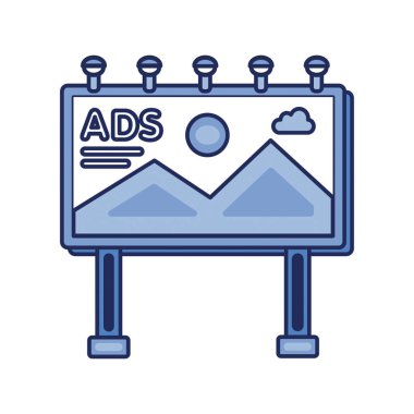 Tek renkli ilan panosu simgesi
