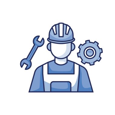 Monokrom Biçimli İşçi Simgesi