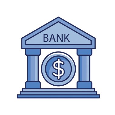 Tek renkli simge biçiminde Bank Simgesi