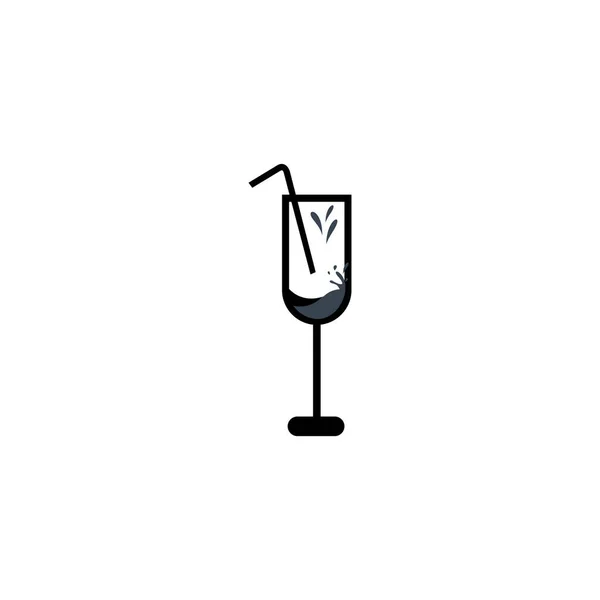 Logotipo Vinho Símbolo Ícone Vinho Design Emblema Fundo Branco — Vetor de Stock
