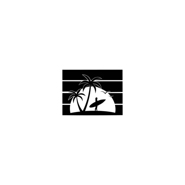 Graphics Logos Labels Emblems Surfing Logo Emblems Surf Club Shop — Stok Vektör