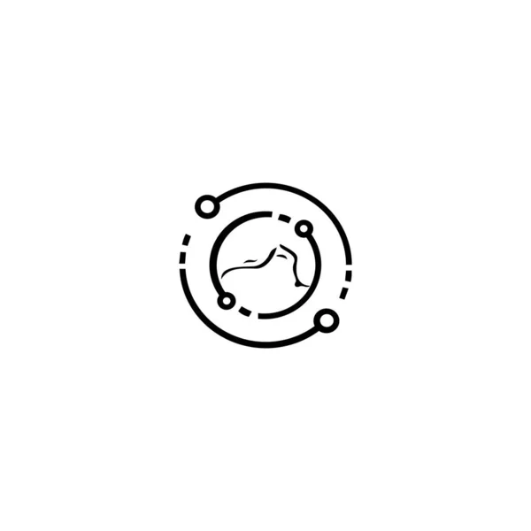 Logo Design Cuidados Com Pés Saúde Bone Logo Template Design —  Vetores de Stock