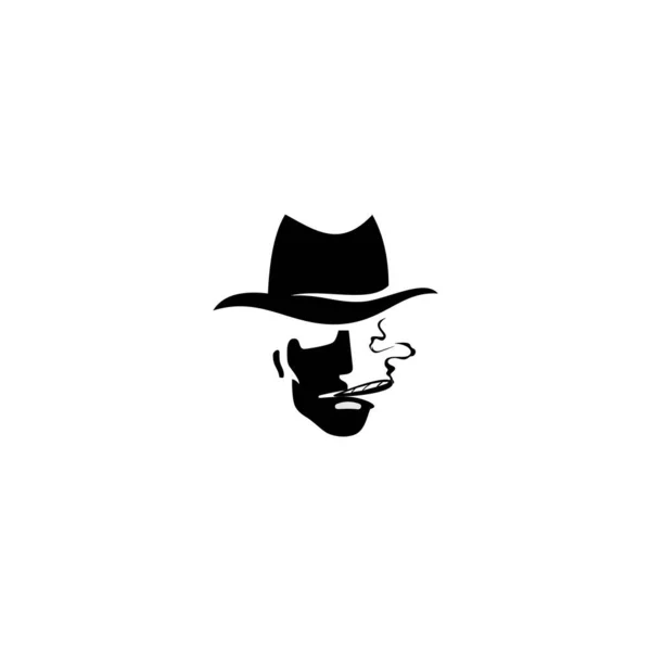 Spion Detektiv Logo Design Vorlage Symbol Vintage Label Privatdetektiv Logo — Stockvektor