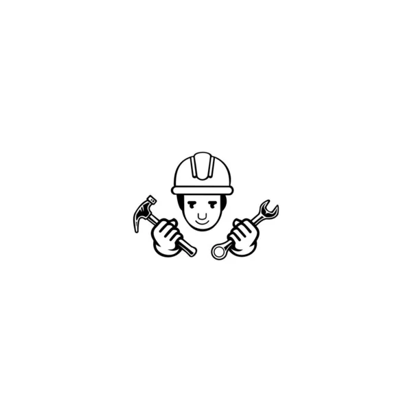 Дизайн Логотипа Инженера Подходит Логотипа Компании Печати Цифровой Значок Приложения — стоковый вектор
