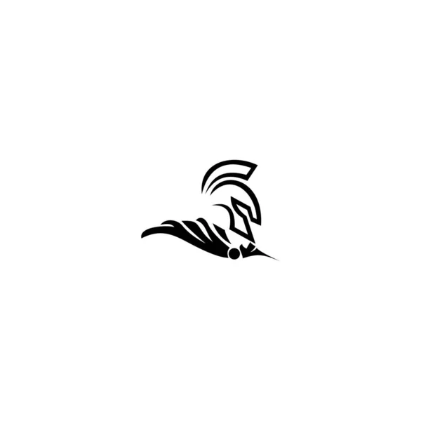 Spartan Εικονίδιο Λογότυπο Σχεδιάζει Διάνυσμα Κατάλληλο Για Λογότυπο Της Εταιρείας — Διανυσματικό Αρχείο