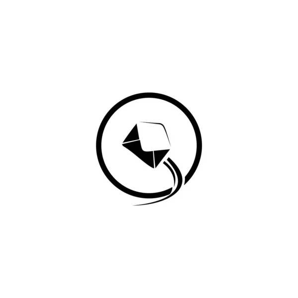Logo Courrier Vecteur Illustration Simple Logo Courrier Aérien Express Pour — Image vectorielle