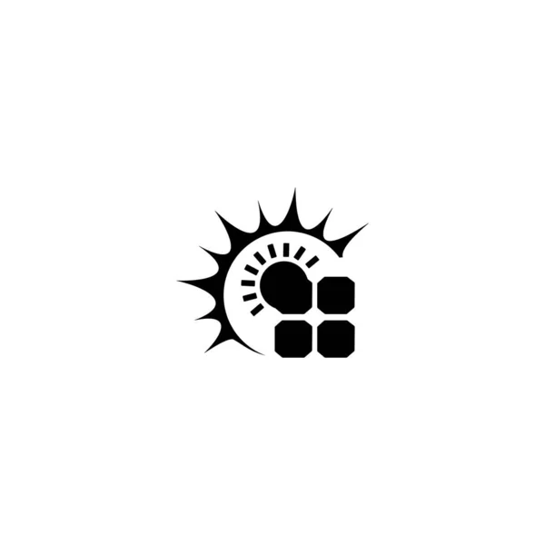 Solar Energy Logo Design Sun Power Logo — Stock vektor