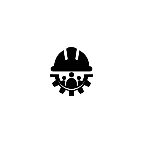 Vecteur Conception Modèle Logo Ingénieur Ouvrier Ingénieur Construction Ingénieurs Industriels — Image vectorielle
