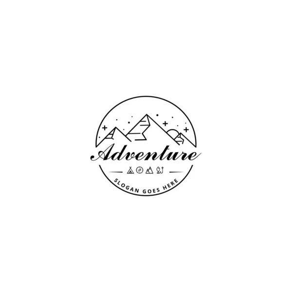 Logo Für Camping Mountain Adventure Mountain Camping Geschenk Camping Und — Stockvektor