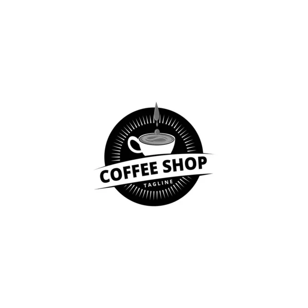 Coffee Cup Logo Template Vector Icon Design Espresso Black Coffee — Stock Vector