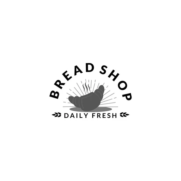 Bakery Badge Label Retro Vector Illustration Loaf Store Food Market — Stok Vektör