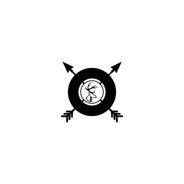 Hunter Logo Design Vector Outdoor Camp Logo Design Elements Hunting — 图库矢量图片