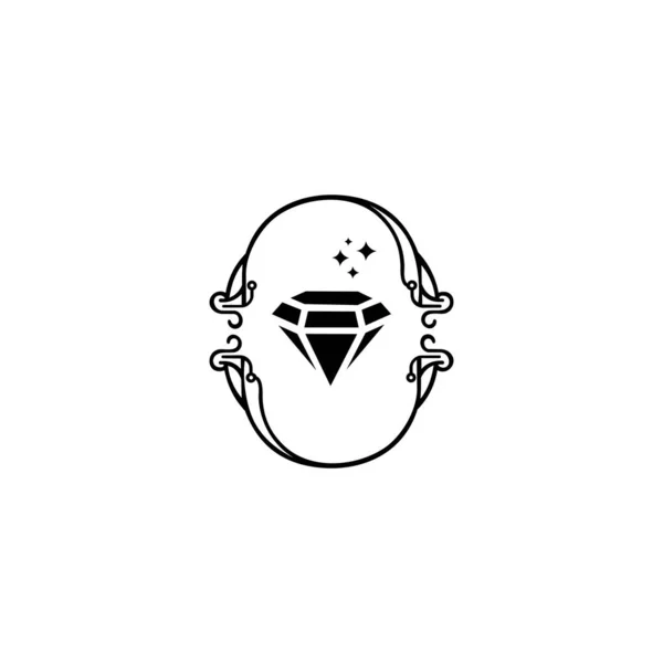 Plantilla Vector Logotipo Diamante Emblema Abstracto Concepto Diseños Logotipos Elemento — Archivo Imágenes Vectoriales