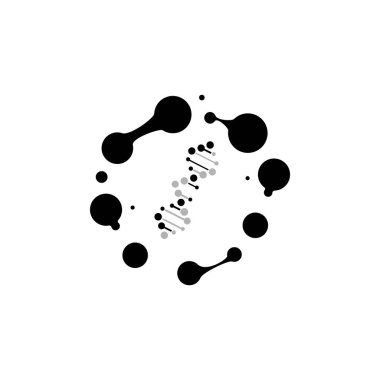 Bilim logosu vektörü. Beyaz arkaplanda simge tasarım şablonu.