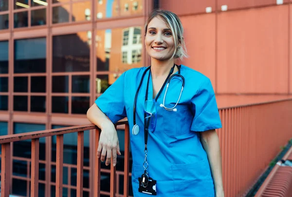 Representación Cinematográfica Vida Cotidiana Una Enfermera Que Trabajar Hospital —  Fotos de Stock