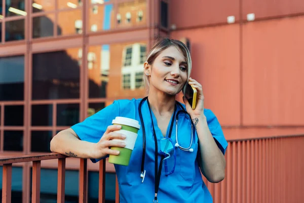 Representación Vida Cotidiana Una Enfermera Que Trabajar Hospital — Foto de Stock