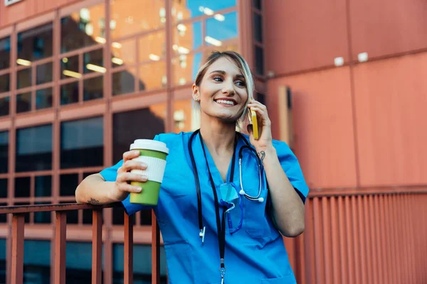 Representación Vida Cotidiana Una Enfermera Que Trabajar Hospital —  Fotos de Stock