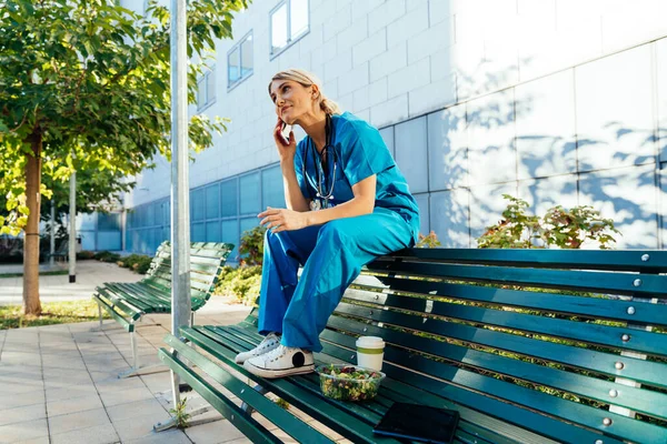 Representation Daily Life Nurse Going Work Hospital — Stock Photo, Image
