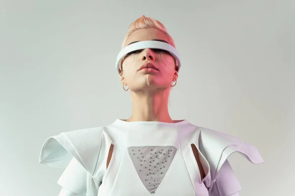 Representación Súper Humano Biónico Con Partes Tecnología Avanzada Como Visores —  Fotos de Stock