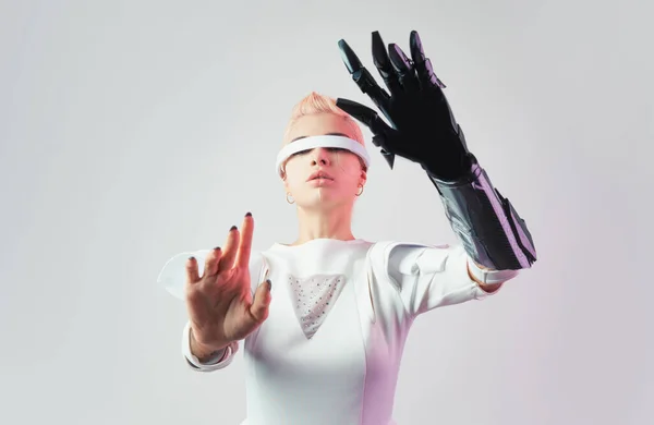Reprezentarea Unui Super Bionic Piese Tehnologice Avansate Vizoare Gadget Uri — Fotografie, imagine de stoc