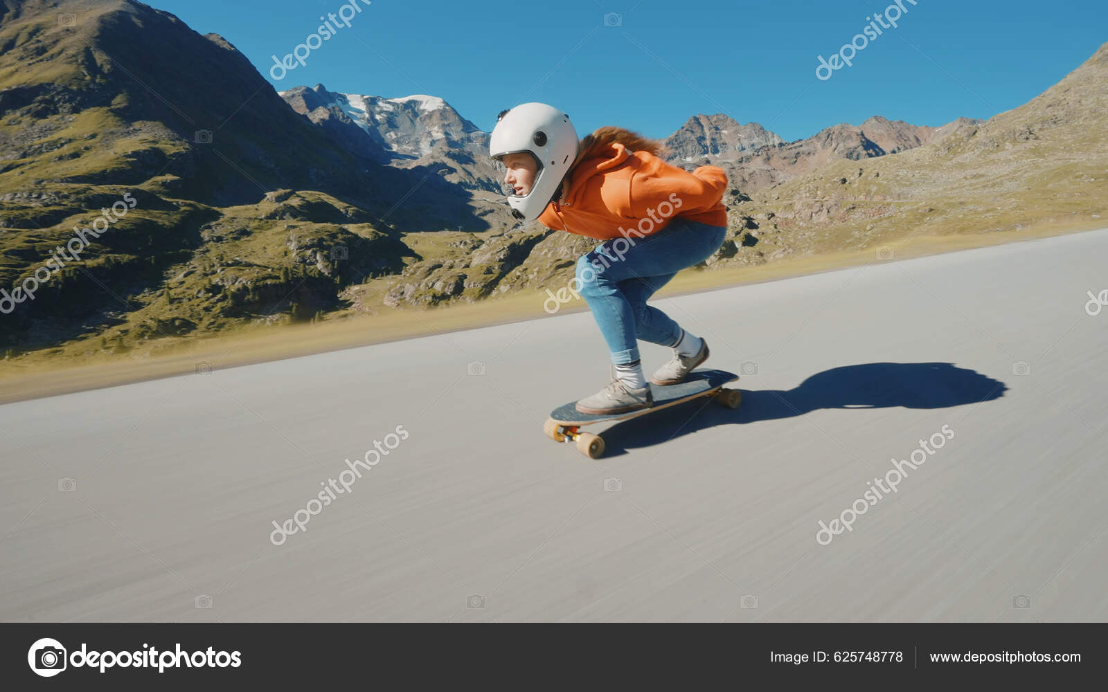 Cinematic Downhill Longboard Session Young Woman Skateboarding Making  Tricks Curves Stock Photo by ©oneinchpunch 625748778