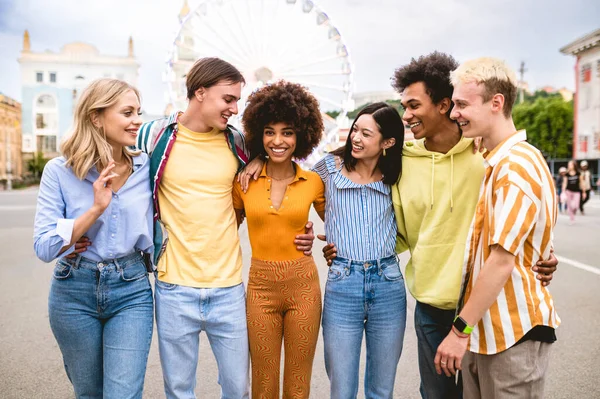 Multiracial Young People Together Meeting Social Gathering Group Friends Mixed — Photo