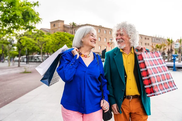 Pareja Mayor Personas Mayores Citas Aire Libre Casado Anciano Hombre — Foto de Stock