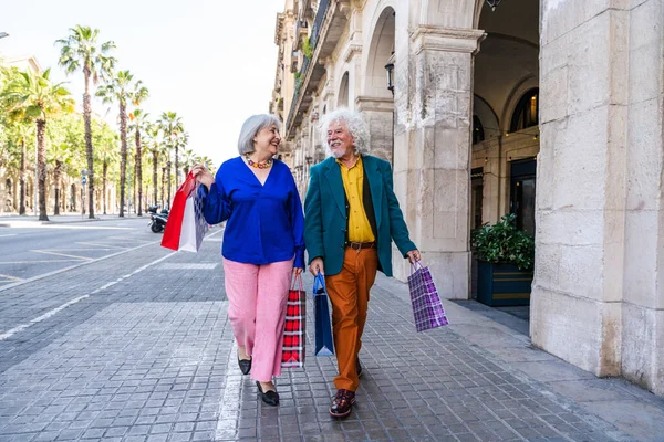 Cuplu Vârstă Bătrâni Care Întâlnesc Aer Liber Bărbat Vârstă Căsătorit — Fotografie, imagine de stoc