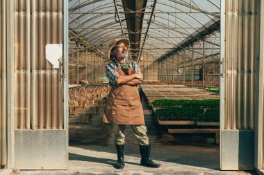 Çiftliğinde ve serasında çalışan kıdemli çiftçi. Kıdem yaşı boyunca tarım, farn endüstrisi ve sağlıklı yaşam tarzı kavramları
