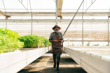 Çiftliğinde ve serasında çalışan kıdemli çiftçi. Kıdem yaşı boyunca tarım, farn endüstrisi ve sağlıklı yaşam tarzı kavramları
