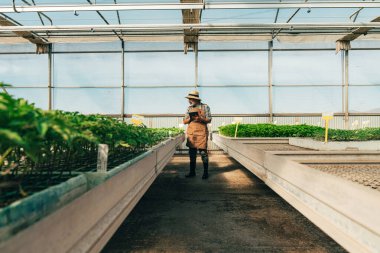Çiftliğinde ve serasında çalışan kıdemli çiftçi. Kıdem yaşı boyunca tarım, farn endüstrisi ve sağlıklı yaşam tarzı kavramları