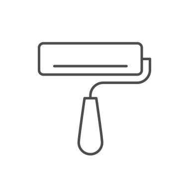 Boya paten çizgisi ana hatları simgesi beyaza izole edildi. Vektör illüstrasyonu