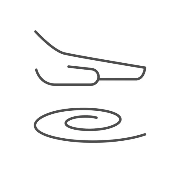 Ручний Масаж Лінії Контур Значок Ізольовані Білому Векторні Ілюстрації — стоковий вектор