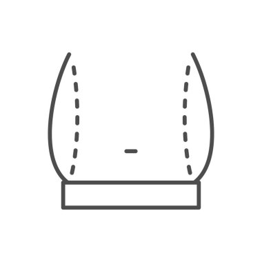 Kilo verme çizgisi ana hatları beyaz üzerine izole edilmiş. Vektör illüstrasyonu