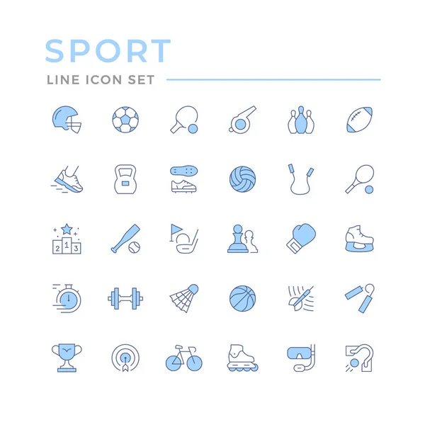 stock vector Set color line icons of sport isolated on white. Vector illustration