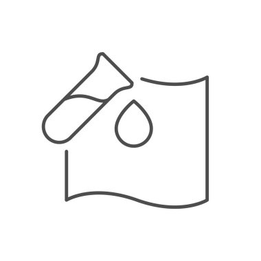 Suya dayanıklı madde çizgisi simgesi beyaza izole edildi. Vektör illüstrasyonu