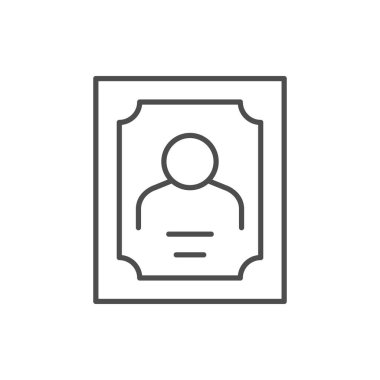 Diploma çizgisi simgesi beyaza izole edilmiş. Vektör illüstrasyonu