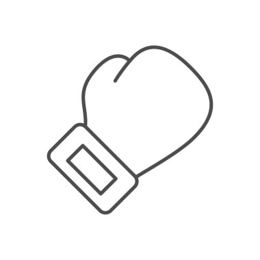 Boks eldiveni taslak simgesi beyaza izole edildi. Vektör illüstrasyonu