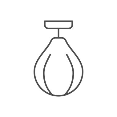 Boks hız torbası simgesi beyazda izole edildi. Vektör illüstrasyonu