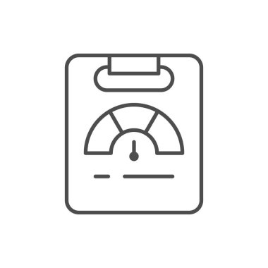 Credit rating line outline icon isolated on white. Vector illustration