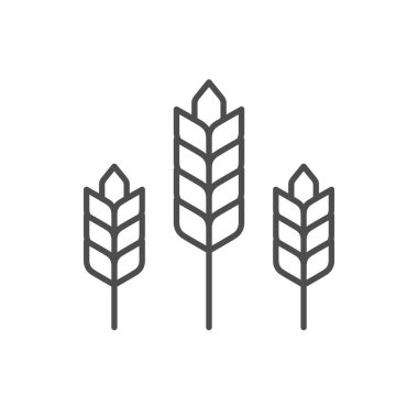 Mısır gevreği çizgisi ana hatları beyaz üzerine izole edilmiş. Vektör illüstrasyonu