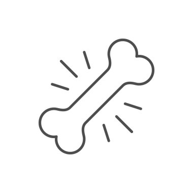 Kemik yoğunluğu test çizgisi simgesi beyaza izole edildi. Vektör illüstrasyonu