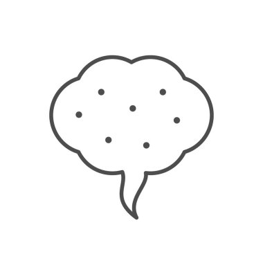 Beyazda izole edilmiş buhar hattı ikonu kokusu ya da kokusu. Duman, koku, koku, hava, sis, sis. Vektör illüstrasyonu