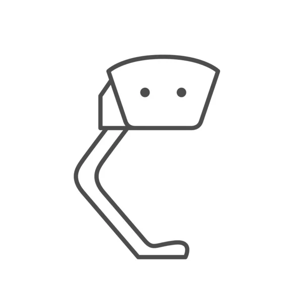 Ikon Garis Prosthesis Kaki Diisolasi Dengan Warna Putih Ilustrasi Vektor - Stok Vektor