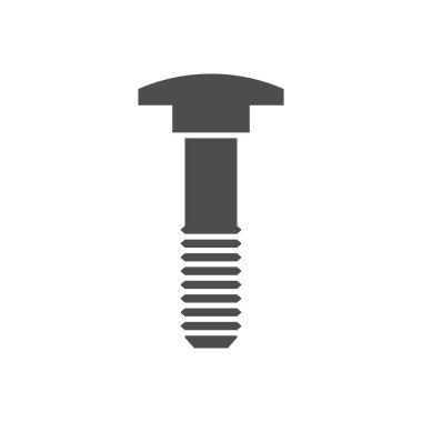 Taşıyıcı cıvata çizgisi ana hatları beyaz üzerine izole edilmiş. Vektör illüstrasyonu