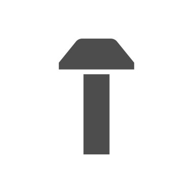 Katı perçin çizgisi ana hatları beyaz üzerine izole edilmiş. Vektör illüstrasyonu